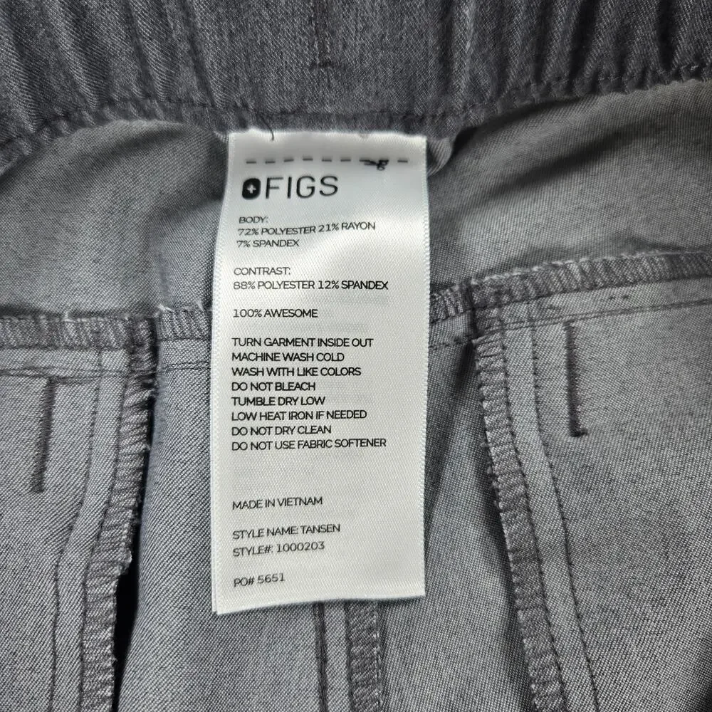 Figs Medical Healthcare Tansen Jogger Scrub Graphite Grey Pants Men's Size Large